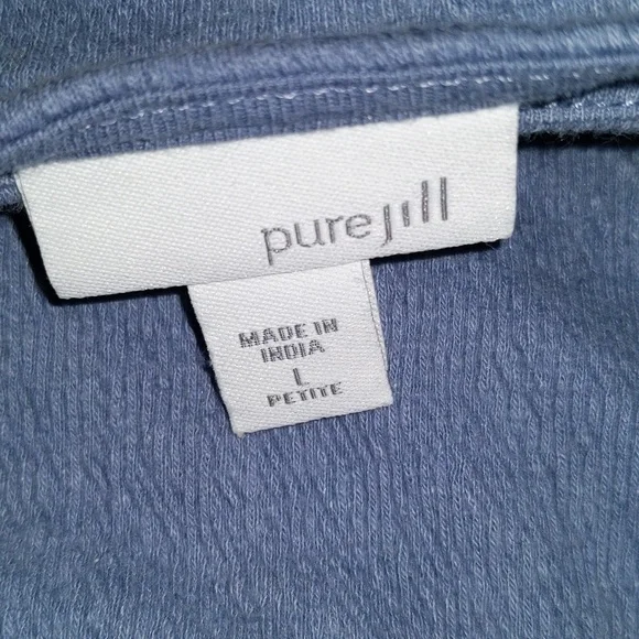 Pure Jill Women's Size L Petite Cotton Linen Blend Lagen Layered Look Top - Picture 6 of 10